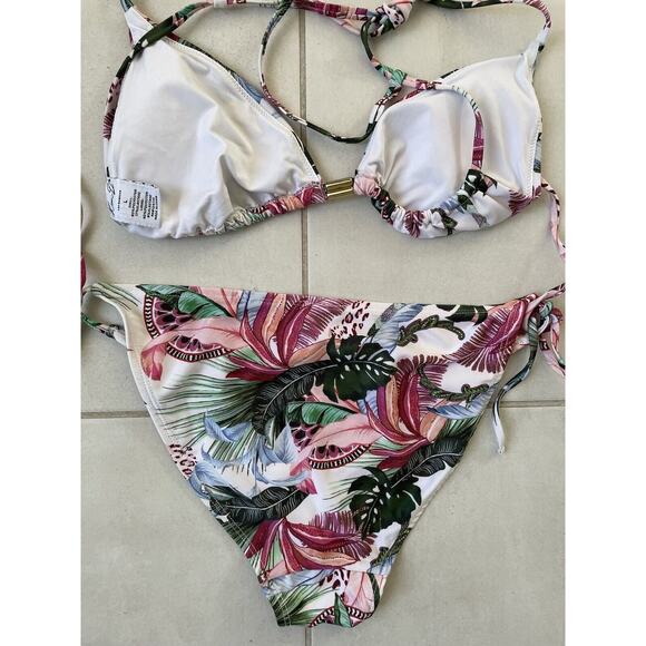 Kian D. Swim String Bikini Set Triangle Multicolor Floral Swimwear - Picture 6 of 9